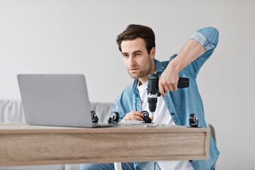 Online lesson and instructions for assembling furniture with own hands