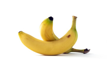 Bananas isolated on white background, Yellow fresh bananas fruit on white background