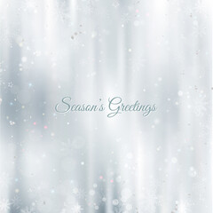 Abstract Christmas background with snowflakes. Blue Elegant Winter background