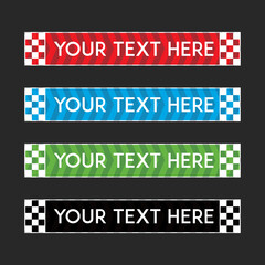 banner set, text box, title box, speech text, speech title, frame text, frame title, text border, title border