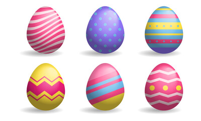 set of easter eggs
