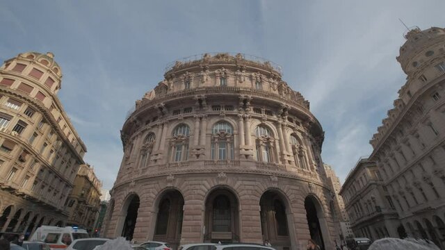 Palazzo della Borsa palace in Genova, Genoa, Liguria.