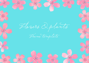 Flowers and plants Frame template