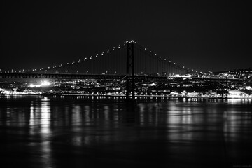 city bridge at night