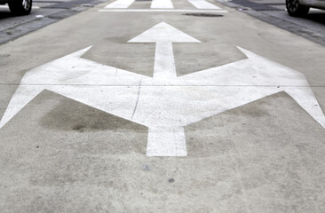 Road direction arrows