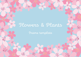 Flowers and plants Frame template