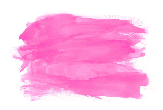 hand drawn pink watercolor paint background. 