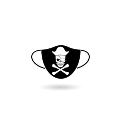 Medical Mask Icon with shadow