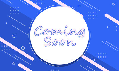 Coming soon banner background with light color lines.