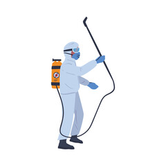 Fototapeta premium Man disinfecting virus
