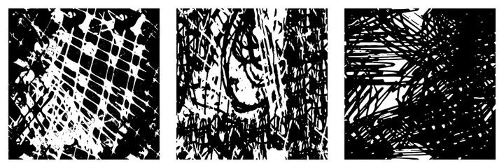 Collection of black and white textures