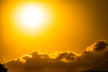 Por do sol nas nuvens  Rio de Janeiro Brasil