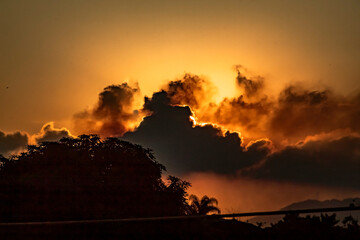 Por do sol nas nuvens  Rio de Janeiro Brasil