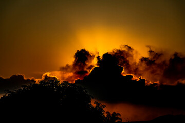 Por do sol nas nuvens  Rio de Janeiro Brasil