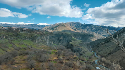Fototapeta na wymiar Beautiful mountain panorama. Garni, Armenia