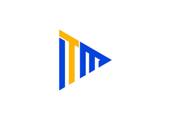 Initial Monogram Letter T M Logo Design Vector Template - obrazy, fototapety, plakaty