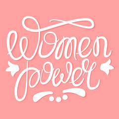 Lettering for International Women's Day with the inscription 