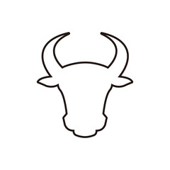 bull icon vector illustration sign