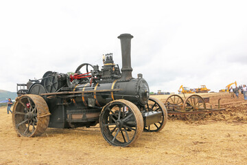 Plakat Vintage Steam traction engine