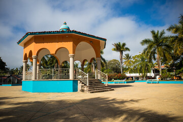A quiet kiosk in the town square of Lo de Marcos, Mexico.