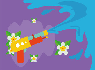 Obraz premium Songkran water gun