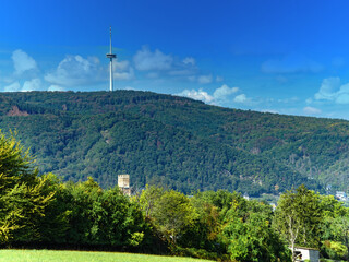 view of the TV tower. Lahnstein Germany