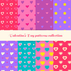 Valentine's day patterns collection. Love patterns. Valentines day patterns