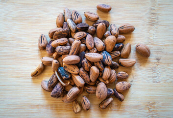 Raw cocoa beans