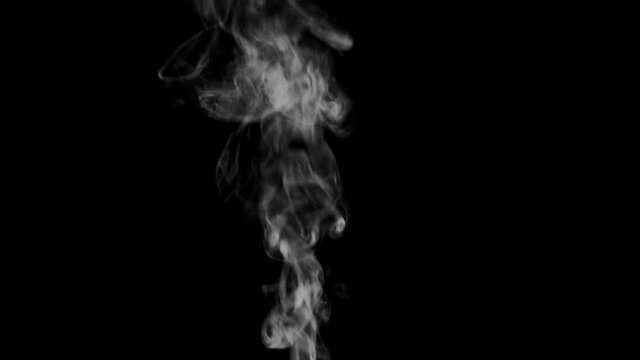 Smoke On Black Background, 4K.
Smoke created by a small fire.