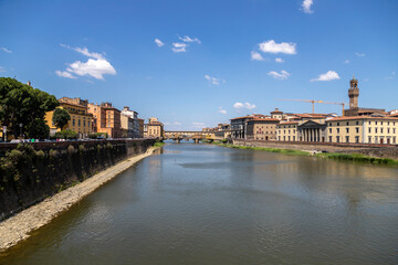Fototapeta na wymiar View of Ponte Vecchio during the day in Florence, Italy.
