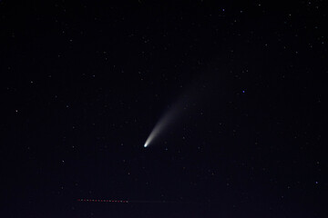 Obraz na płótnie Canvas star ski with a comet