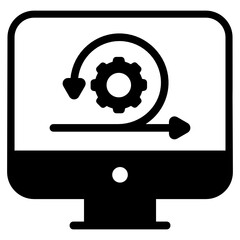 
An agile development solid icon design


