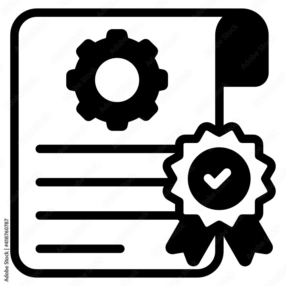 Canvas Prints quality assurance file in solid editable icon