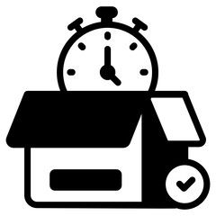 
Icon of timeboxing in solid editable design

