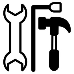 
Service tools, solid icon in editable style

