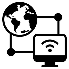 
Icon of geolocation in modern filled style

