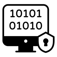 
Cloud coding file, binary code over a document

