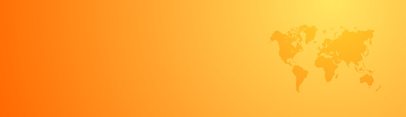 Orange & Yellow Gradient World Map Vector Design