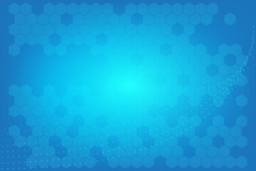 Medical blue light Background with hexagon element