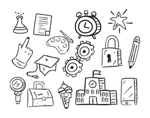 Fototapeta premium Doodle symbol set