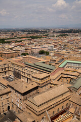 Panorama Rzymu z Watykanu latem