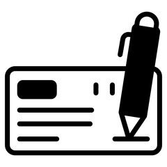 
A solid vector of bank cheque in editable style 

