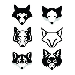 Wolf head modern logo design