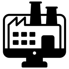 
An industrial icon in glyph vector 

