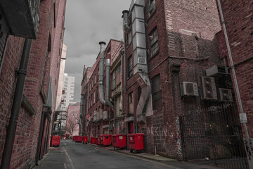 The empty backstreets of Manchester city centre