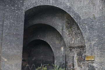 Fototapeta na wymiar Victorian triple railway arch construction