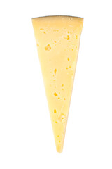 dairy cheese with a large piece vertical companion isolated on a white background top view