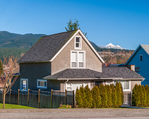 Obraz premium Houses in suburb at Summer in the north America. Luxury houses with nice landscape.