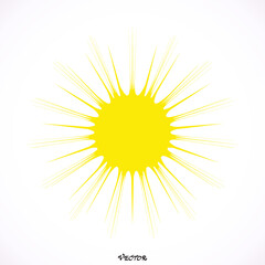 Sun Icon Isolated Background