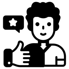 
Seminar in glyph style icon, editable vector 

